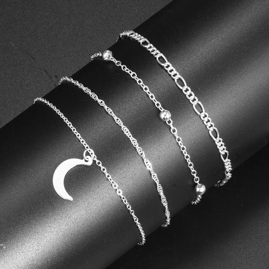 Anklet Moon Charm Exquisite Alloy Fashionable Ankle Bracelet for Dating