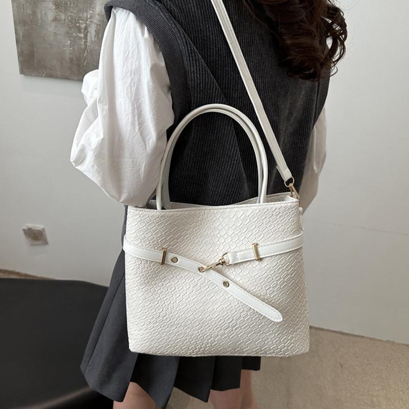 Fall New Woven Bucket Bag Women Minimalist Versatile Shoulder Crossbody High-end Handheld Purse CLE