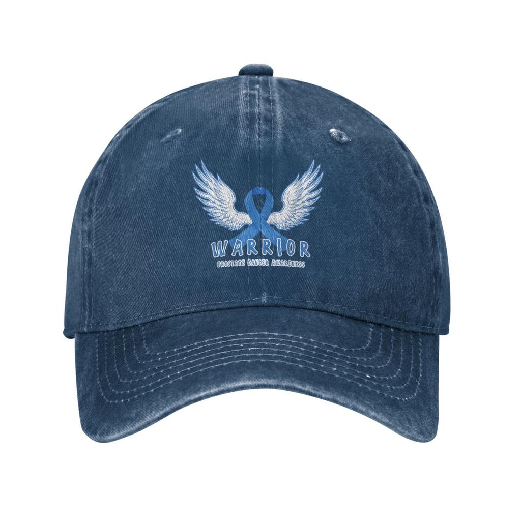 Warrior Prostate Cancer Awareness Hat Unisex Baseball Cap CottonFits Men Women Washed Denim Adjustable Dad Hat