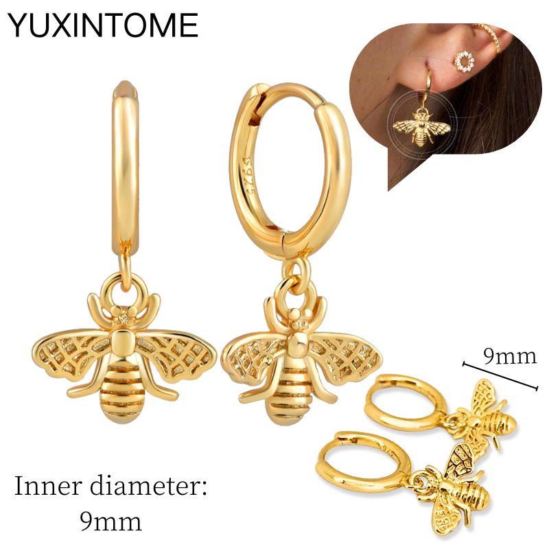 925 Sterling Silver Needle Vintage Square Round Pendant Earrings For Women Crystal Shell Geometric Earrings Fashion Jewelry