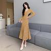 Women's V-Neck Long-Sleeve Sequin Fishtail Dress (2024 Autumn/Winter Collection)