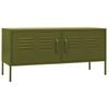 Vidaxl TV Stand, Olive, 105X35X50 Cm, Steel