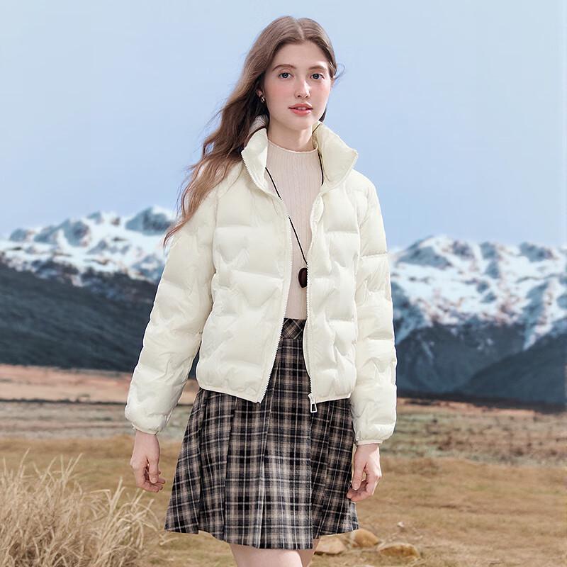 Betu Women's 2025 Autumn Hooded 85% Down Jacket Two-Piece Set