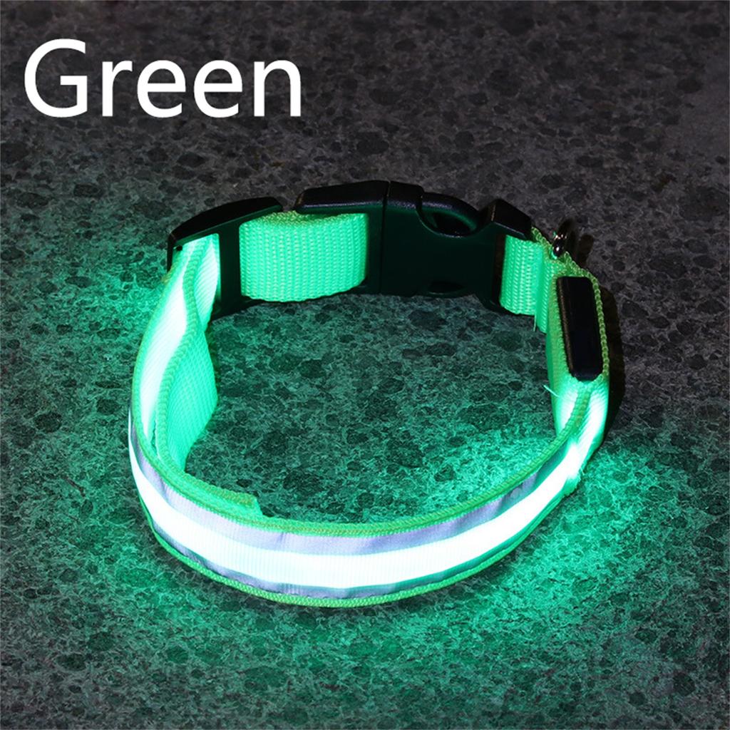 -lost LED Glowing Dog Collar Pet Supplies For Nighttime Dog Walking, Collar With USB Charging And Built-in Reflective Material