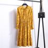Elegant Floral Chiffon Long Sleeve Casual Vintage Boho Maxi Dress For Women
