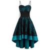 Womne Vintage High Grade Cami Bandage  High Low Dress Party Dress