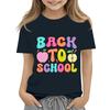 Children's Casual and Fashionable Round-Neck Printed Short-Sleeve Top for Back-to-School