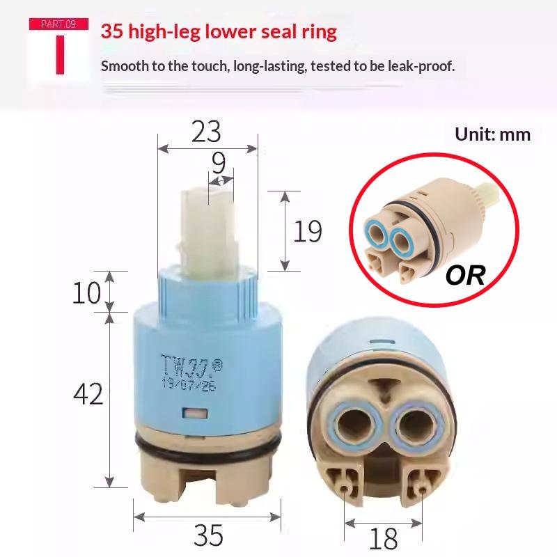 1Pcs Plastic Ceramic Cartridges Ceramic Disc Cartridges Mixer Faucet Thermostatic Cartridges Faucet Disc Valve For Mixer 35/40Mm