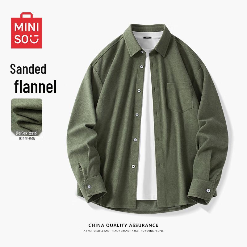 

Miniso Men s Flannel Casual Shirt Jacket 3XL