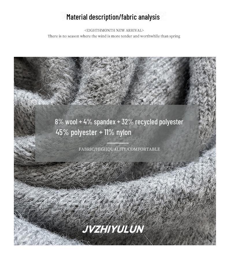 Juzhi 2024 Autumn/Winter Korean Round Neck Knitted Sweater A72