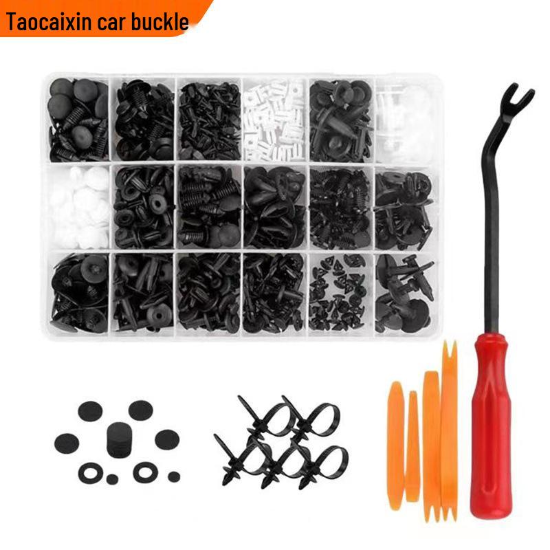 415-Piece Snap-in Car Expansion Screws & Plastic Clips Set for Door Panels and Mudguards