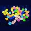 300pcs Mini Luminous Stones 14mm Glowing in Dark Garden Pebbles Ornament for Aquarium Colorful Artificial Stone Ornament