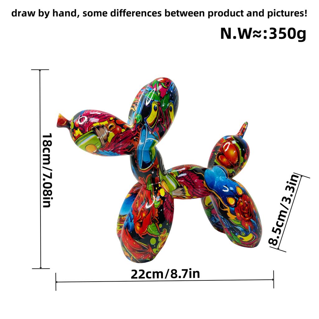 Nordic Balloon Dog Ornaments Simple and Elegant Unique Resin Crafts Home Living Room TV Cabinet Tabletop Decorations