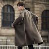 Autumn and Winter Men's Double-sided Woolen Wool Coat Woolen Trench Coat Medium and Long Cashmere Jacket