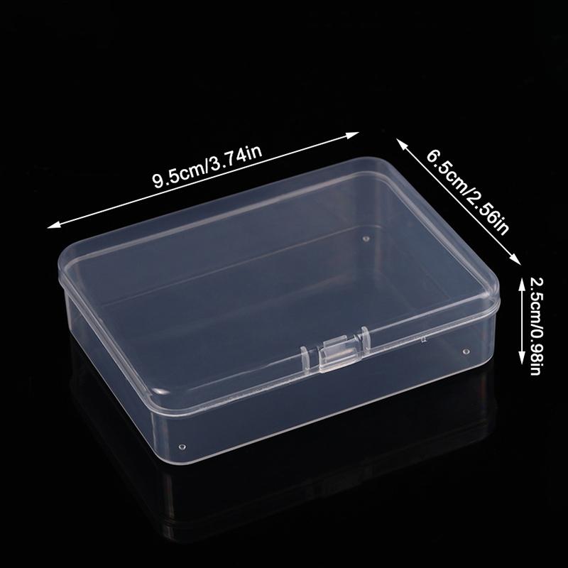 5 Buc Cutie Plastic Transparentă Alb Clar Dreptunghi Mini Cutii de Depozitare Pentru Cărți de Vizită, Accesorii, Meșteșuguri, Șuruburi, Burghie