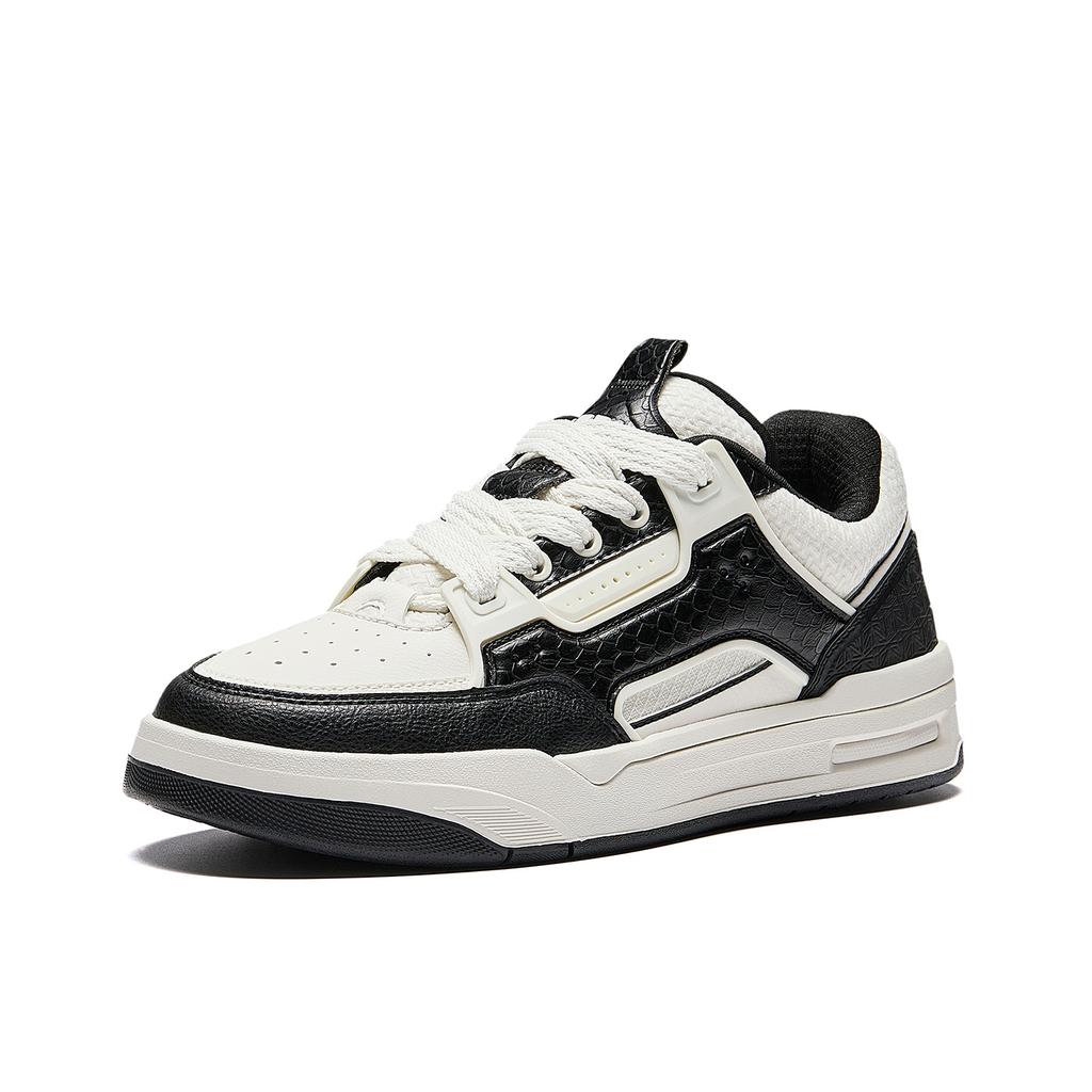 Anta Comfortable Fashionable Slip Resistant Durable Low Top Skate Shoes Women Sneaker Black White 122618043-6
