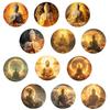 Gold Buddha Statue Creative Picture Time Gem Glass Refrigerator Magnet