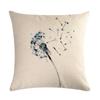 Dandelion Linen Pillowcase Sofa Car Waist Cushion Cover Home Soft Room Gift Printed On One Side 45*45Cm
