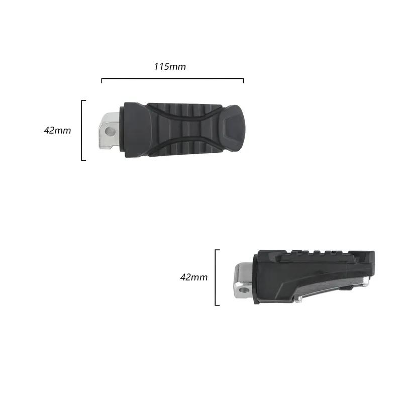 Motorcycle Footrest Rear Passenger Footpeg Rubber Cover Aluminum Foot Peg For BMW R1200GS ADV LC R1250GS Adventure 2018-2023
