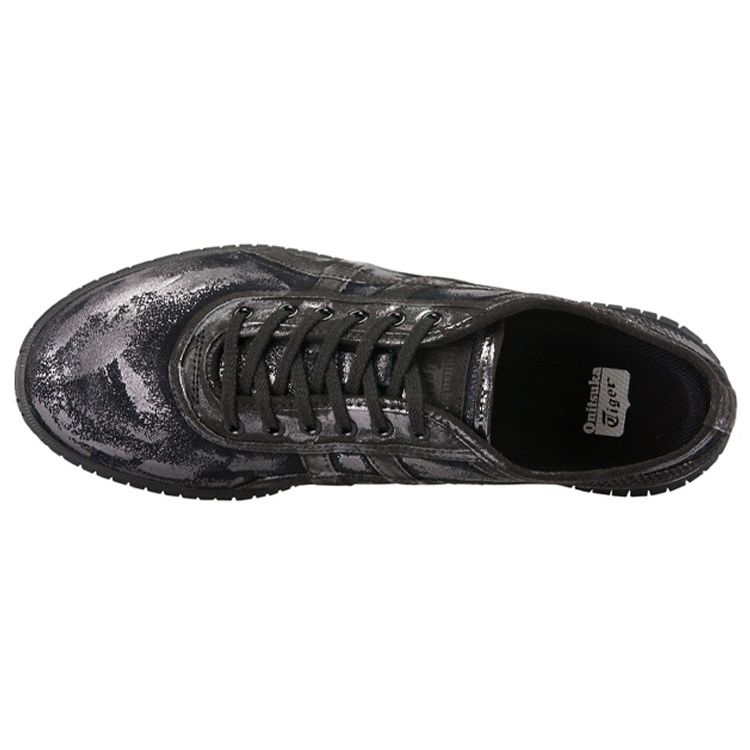 Onitsuka Tiger Unisex Mexico 66 Black Leather Lace-Up Sneakers 1183A079-001