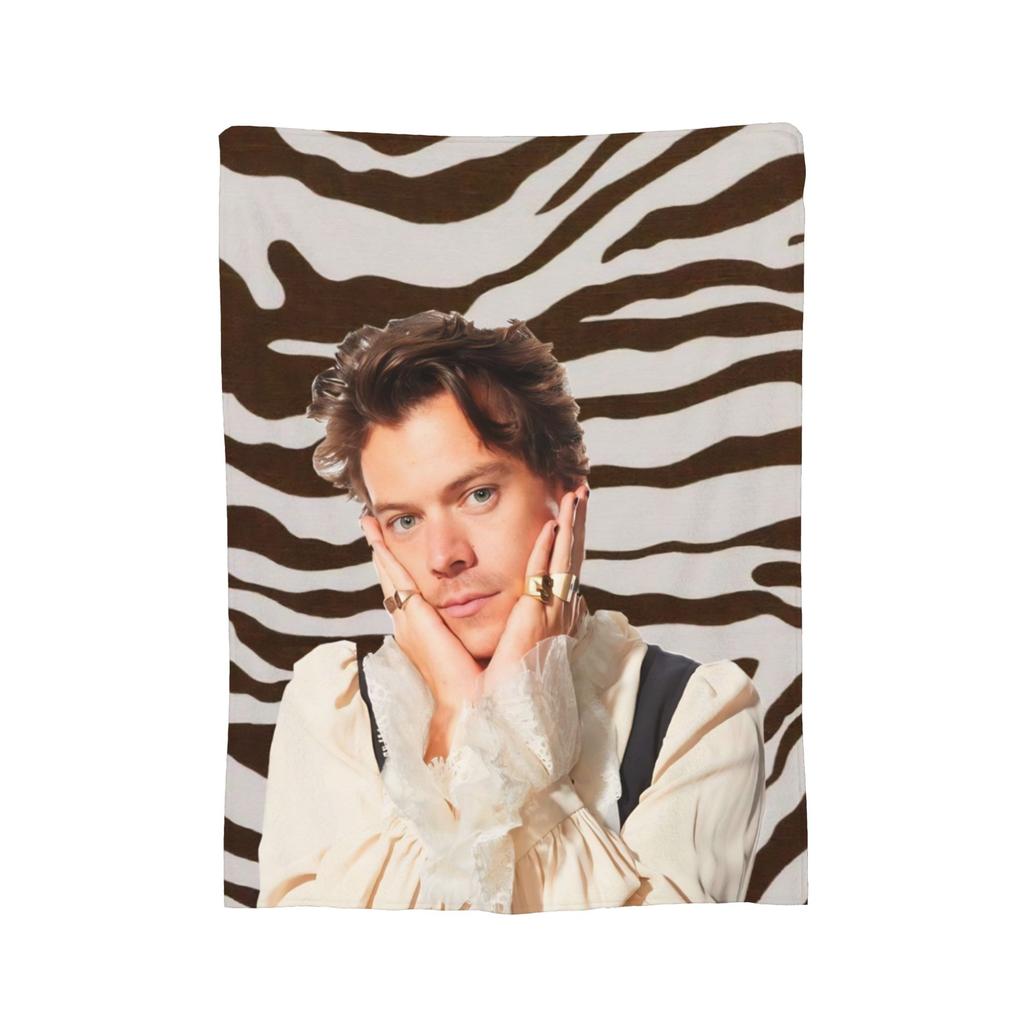 Harry Styles Deka Korálový Fleece Plyš Tištěná Prodyšná Lehká Tenká Přehozovádeka pro Domácnost Pohovku Přehoz na Postel