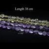 1String Reiki Healing Crystal Beads, Natural Stone Transparency Citrine Amethyst Gems Loose Spacer Beads for Jewelry Making DIY Christmas Gifts 38cm
