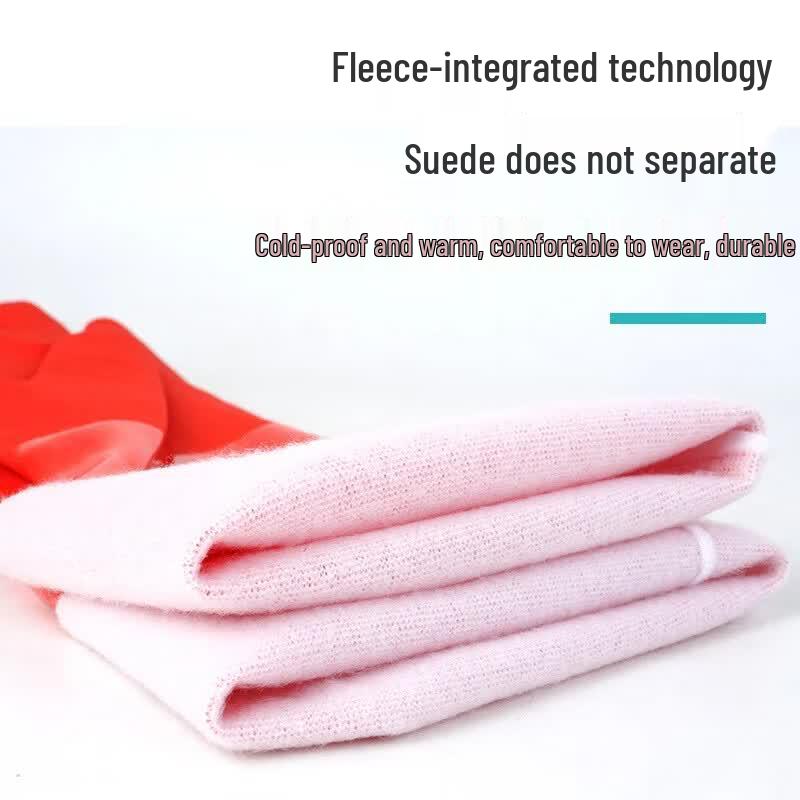 Extended Winter Lined Rubber Cleaning Gloves