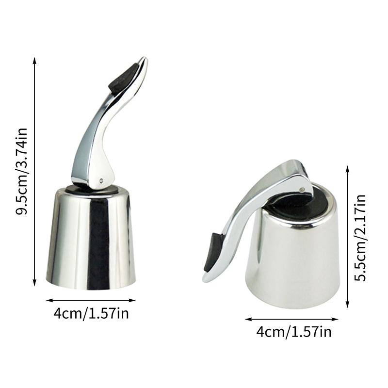 Uzávěr láhve na víno,Nerezová zátka na láhve vína se silikonem,Vakuová zátka na láhve pro opakované použití zachová čerstvost vína