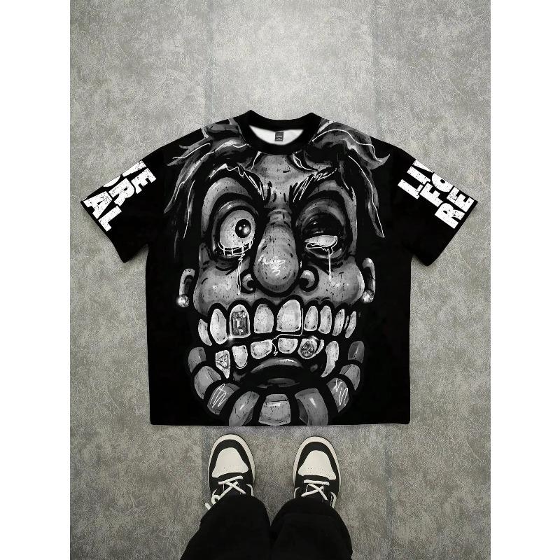 The 2026 Summer New Men s T-Shirt Features A Casual Fashionable Comfortable Soft And Breathable 3D Pattern Print XXS