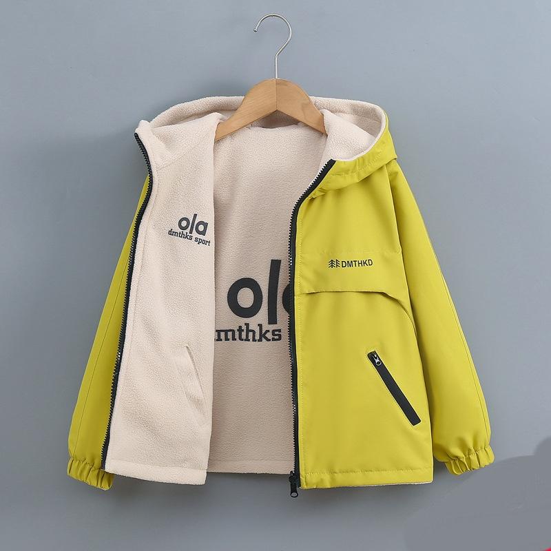 Boys' Winter Double-sided Outerwear, Winter Clothes, Middle-aged Children, Handsome Boys, Thick Autumn and Winter Styles
