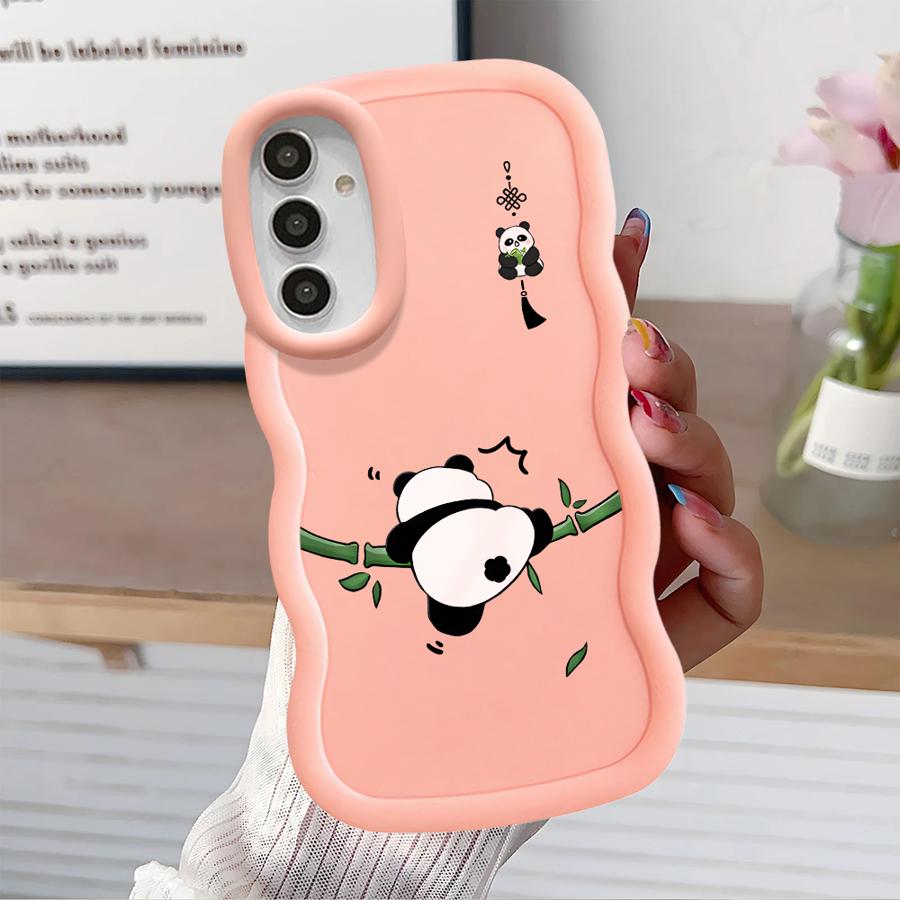 Cartoon Cute Panda Soft Phone Cover Case for Samsung Galaxy A13 A21s A12 A52 A16 A11 A14 A15 A05 A22 A33 A23 A03 A53 A06 A04