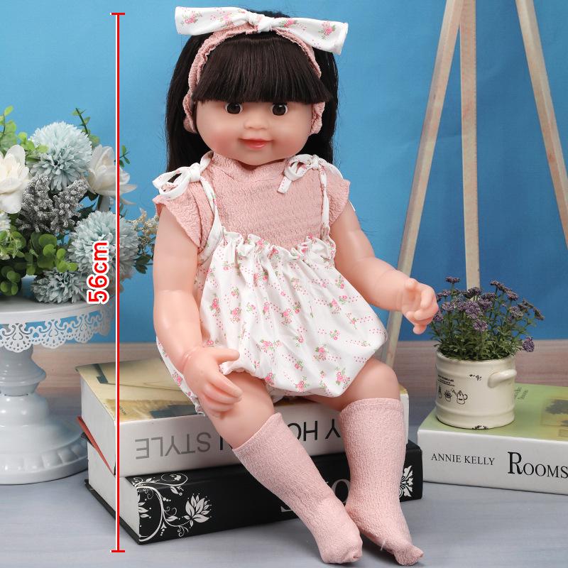 56cm Reborn Simulation Barbie Baby Doll Gift Set - Soft Gel Toy for Girls