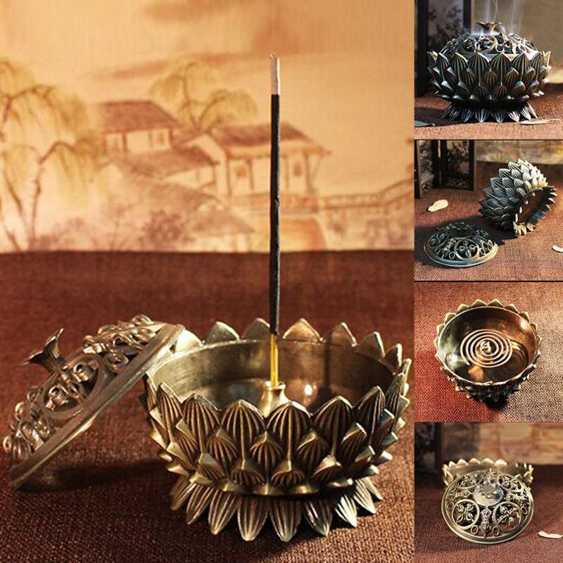 Home Decor Burner Craft Decoration Fashion Decor Yoga Prop Aromatherapy Lotus Incense Burner