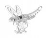 Transparent Dragonfly Clips for Orchids, 4 Pieces
