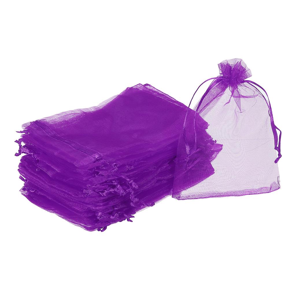100/50pcs 11x16cm Organza Bags Jewelry Packaging Wedding Party Gift Bags Drawstring Candy Pouches Christmas Small Bag Storage
