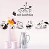 Cucina Fai da Te Caffè Dolci Cibo Adesivi Murali Decorazione Decalcomania Arte Murale Forno Sala da Pranzo Carta da Parati Decorazione