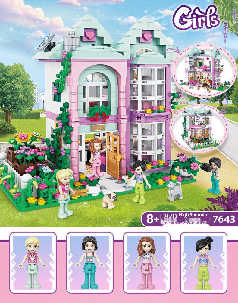 Chao Bao 7647 Lego-Compatible Seaside Villa Girls' Building Blocks Puzzle Toy