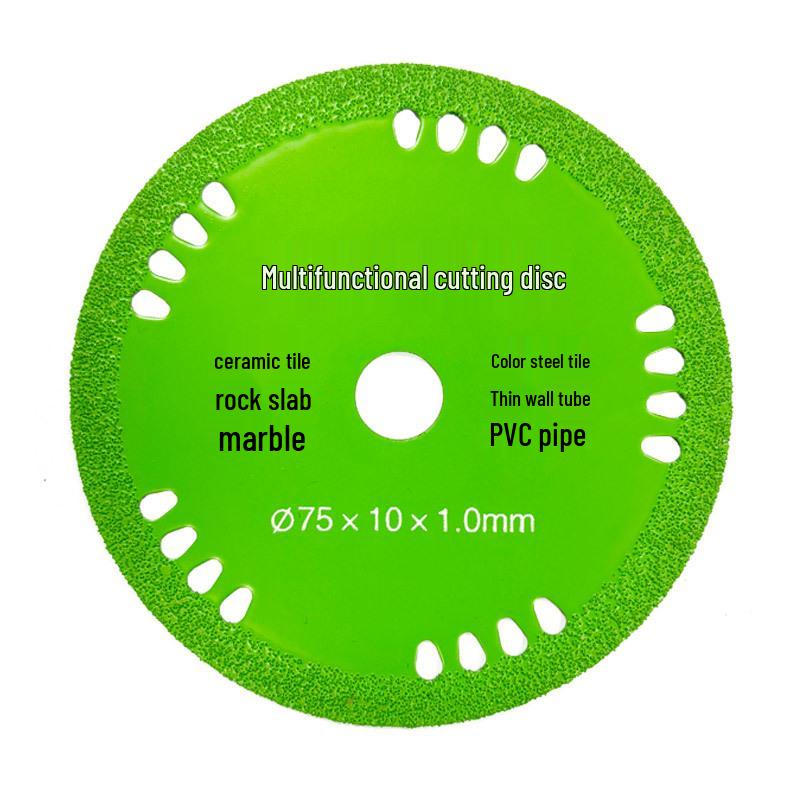 3-Inch Brazed Diamond Saw Blade - Multifunctional Cutting Disc for Mini Angle Grinders, Ideal for Tile, Rock, and Slab Cleaning