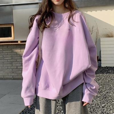 Vintage Rundhals Langarm Lockerer Plüschpullover für Damen - Herbst/Winter Koreanischer Stil