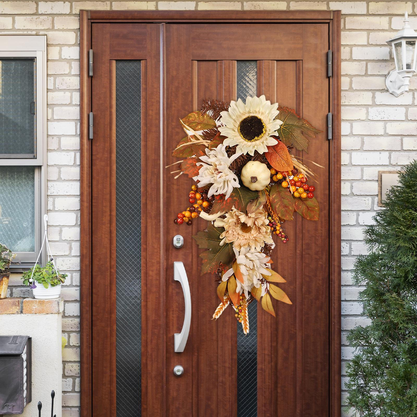 

Fall Harvest Swag Wreath Window Autumn Thanksgiving Ornaments