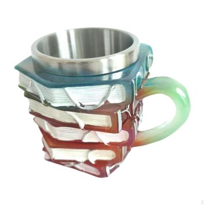 3D Painted Book Mug Series Coffee Unique Books Cup for Librarians or Cold Brews