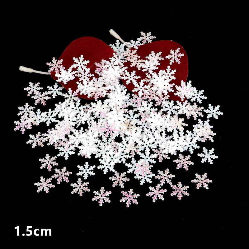 

300 шт. Зимові Різдвяні Сніжинки, Паперові Конфеті для Весілля, Дня народження, Свята, Вечірки в стилі Холодне серце 1.5cm білий