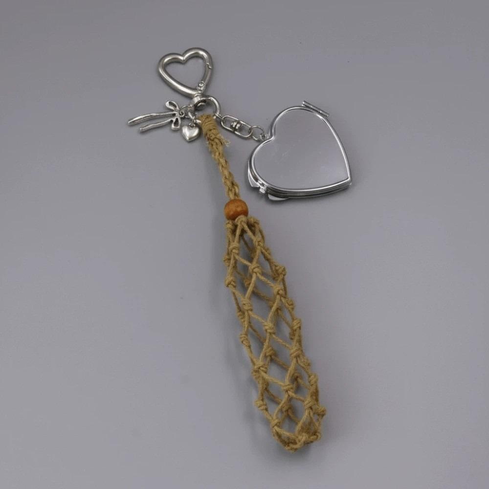 

Wax Thread Lipstick Organizer Keychain Portable Lipsalve Cover Key Ring Makeup Storage Style 3