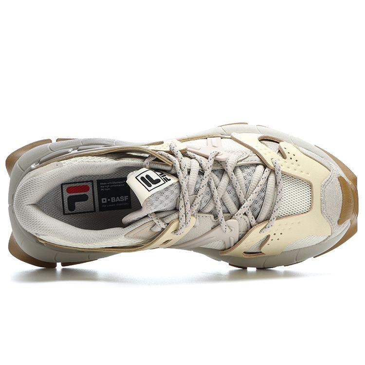 Fila Insetto Fabric Synthetic Leather TPU Modern Fashion Low-Top Dad Shoes Women Sneaker Beige Gray F12W321103FSS