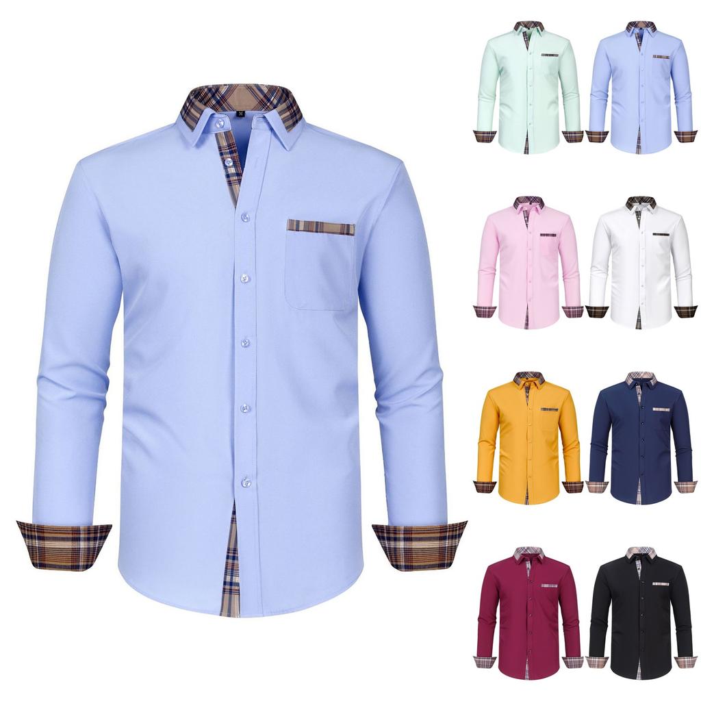 Men's Loose Classic Lapel Multi-pocket Industrial Work Shirt Top