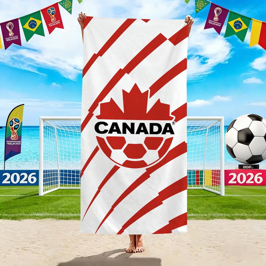 World Cup Beach Towels, Us-Canada-Mexico Football Team Microfiber Quick-Drying Absorbent Bath Towels, Sports Towels