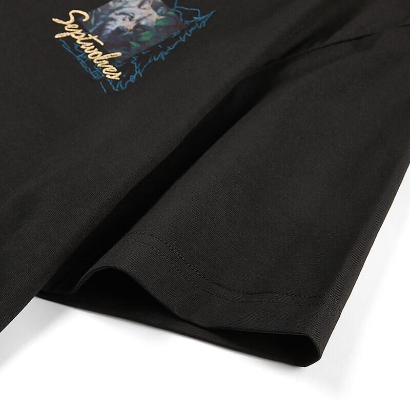 Septwolves Men's Summer Wolf Culture Print Antibacterial Short-Sleeve T-Shirt