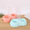 Macaron Color Double Pet Bowl For Cats Anti Slip Auto Water Feeder