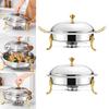 Chafing Dish Buffet Set Servers and Warmers Round Chafers for Catering W/ Lid Party