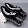 Spring and Autumn Men's Oversized Formal Shoes, Wedding Shoes, Business Glossy Leather Shoes